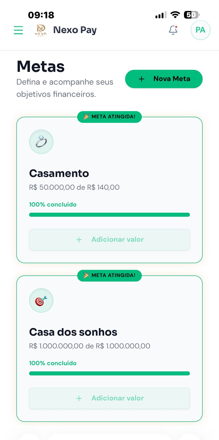 Metas financeiras